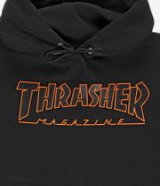 Thrasher Outlined Felpa Hoodie (black orange)
