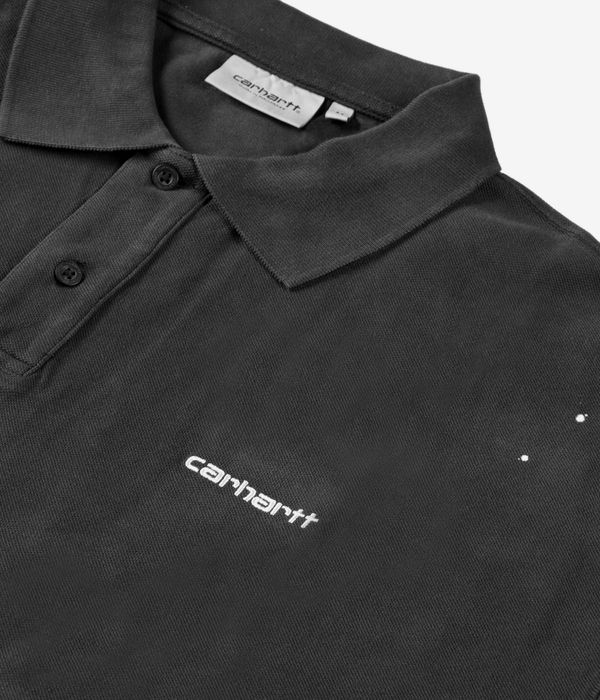 Carhartt WIP Painter Polo-Shirt (black destroy wash splatter)