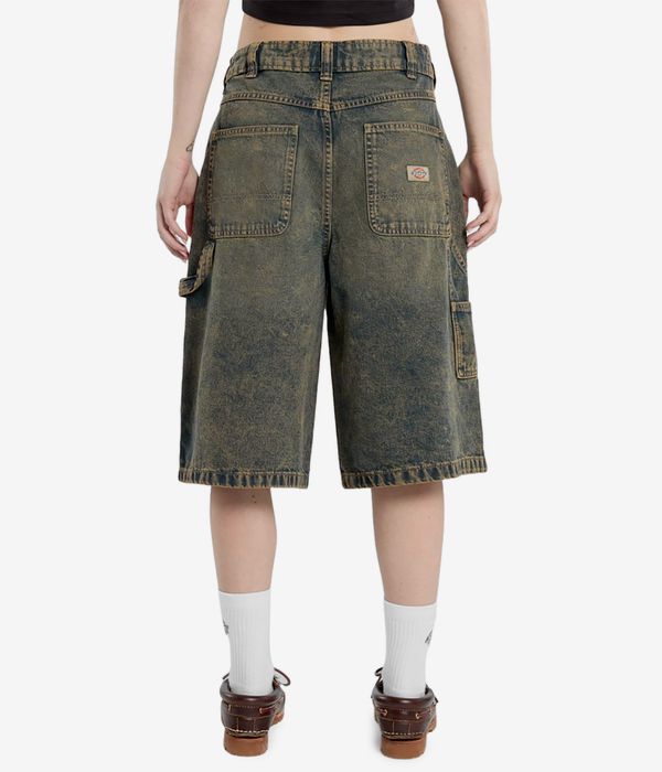 Dickies Carpenter Denim Jort Shorts women (yellow fade indigo)