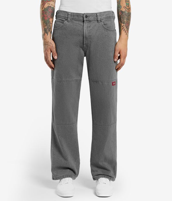 Dickies Double Knee Loose Straight Jeans (grey wash tinted)