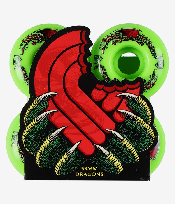 Powell-Peralta Dragons V4 Wide Rouedas (green) 53 mm 93A Pack de 4