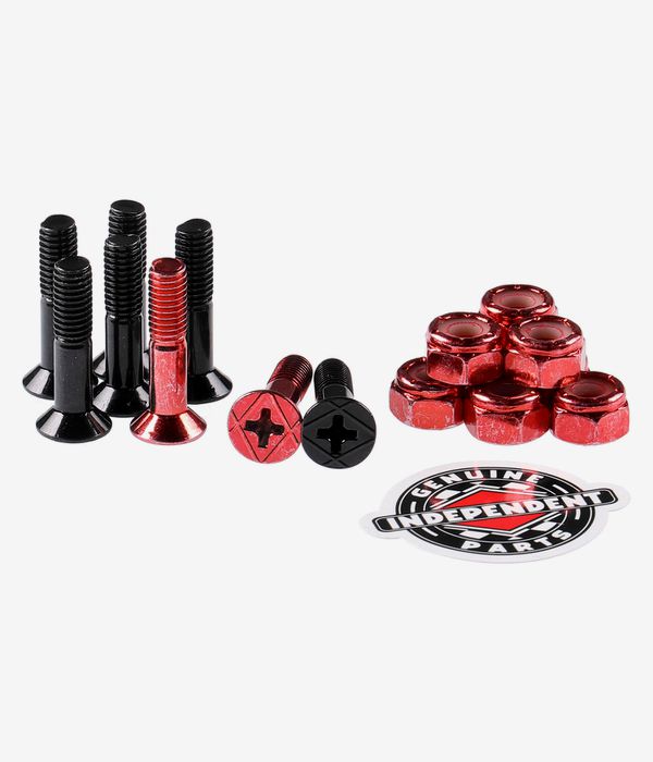 Independent 7/8" Bolt Pack (black red) Phillips Flathead (countersunk)