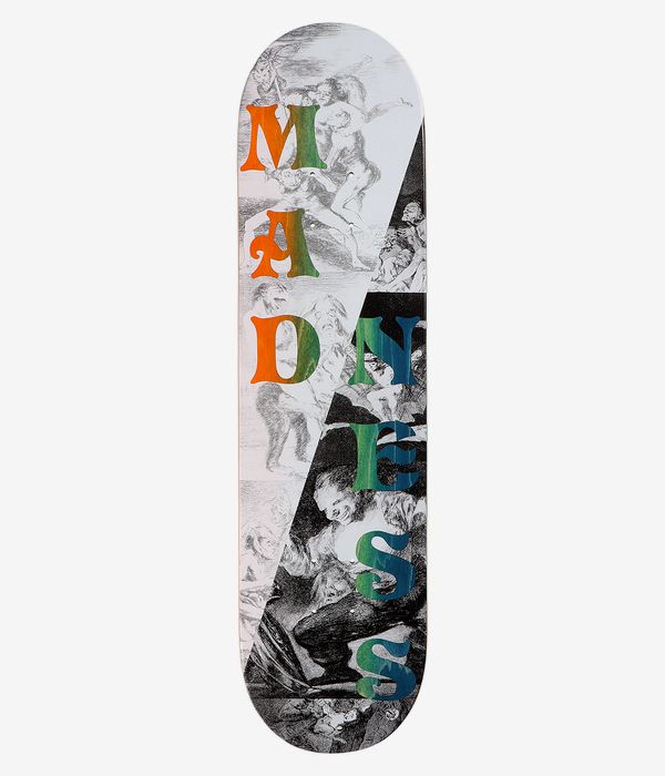 Madness Split Overlap 8" Skateboard Deck (black white)