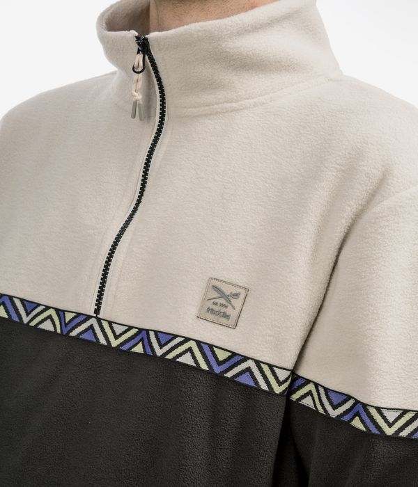 Iriedaily Monte Noe Troyer 1/2-Zip Felpa (black white)