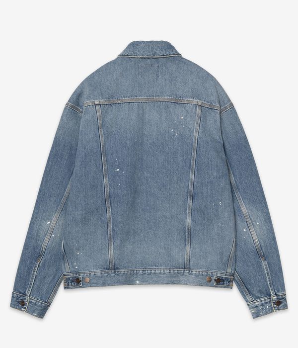 Carhartt WIP Helston Veste (blue destroy wash splatter)