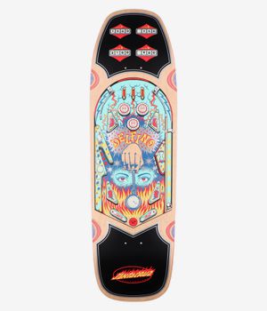 Santa Cruz Delfino Pinball Shaped 9.14" Skateboard Deck (black)