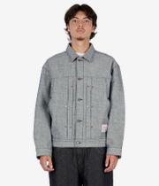 Dime Pleated Denim Jacket (reversed indigo)