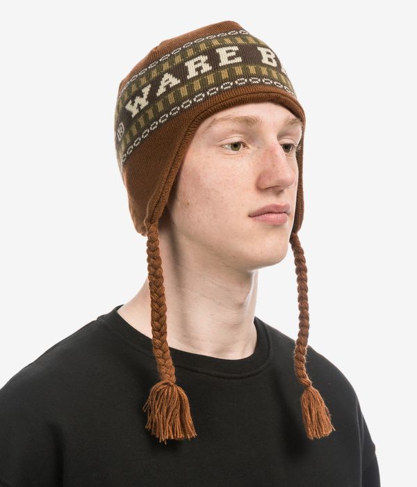 HUF x Bronze 56k Flap Beanie (brown)