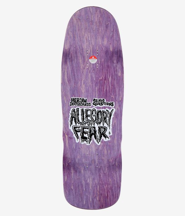 Heroin Skateboards Dead Dave Allegory Of Fear 10.1" Skateboard Deck (blue)