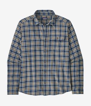 Patagonia Cotton In Conversion LW Fjord Flannel Camicia (squared tidepool blue)