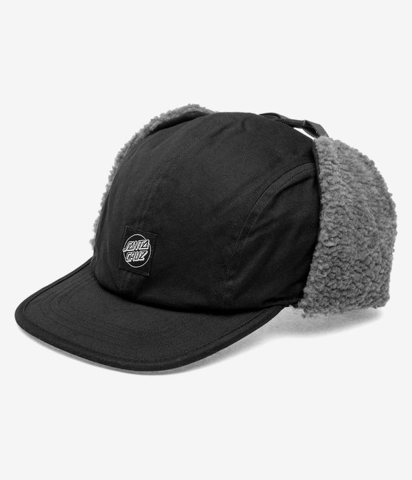 Santa Cruz Opus Dot Label Trapper 5 Panel Casquette (black)