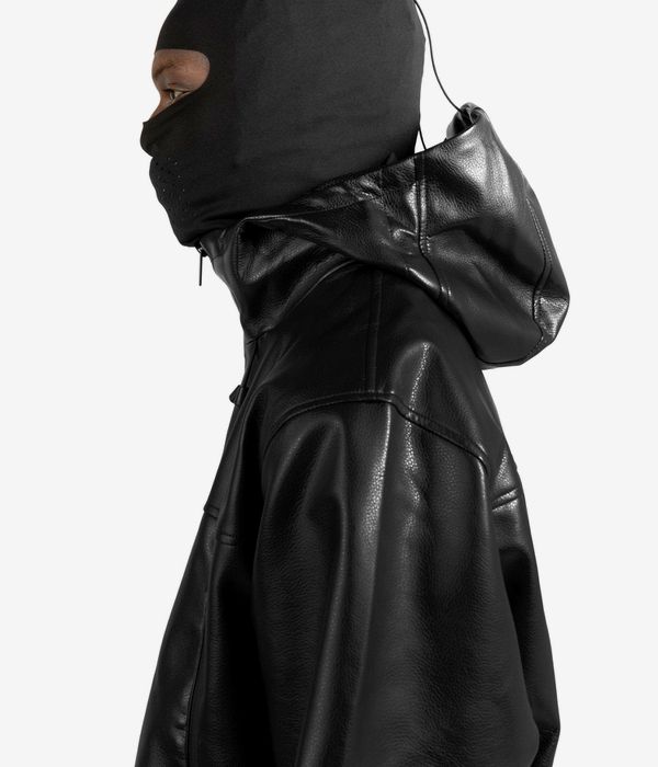 Wasted Paris Kingdom Faux Leather Windbreaker Jacke (black)