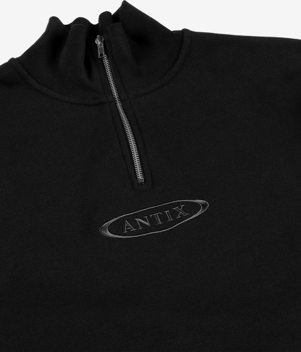 Antix Simplex Organic Half Zip Sweatshirt (black)