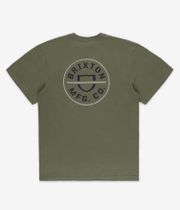 Brixton Crest II T-Shirt (olive surplus washed navy sand)