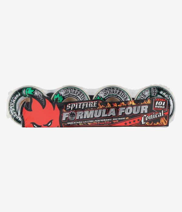 Spitfire Formula Four Conical Rollen (white green) 54 mm 101A 4er Pack