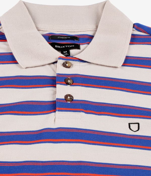Brixton Vintage Stripe Polo-Shirt (electric blue flame whitecap)