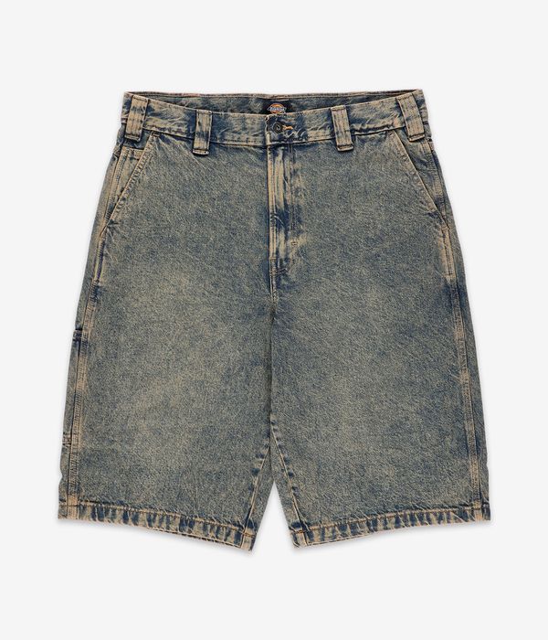 Dickies Madison Denim Shorts (yellow fade indigo)