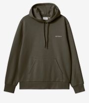 Carhartt WIP Script Embroidery sweat à capuche (cypress white)