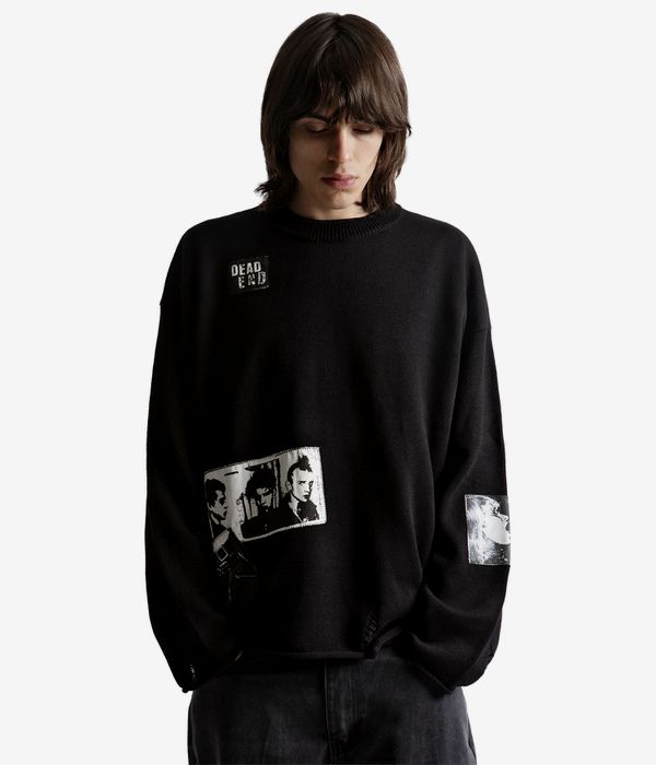 Wasted Paris Taunt Ripped Sweatshirt (black)
