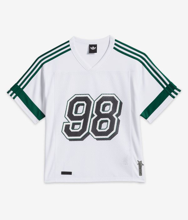adidas Tyshawn Jersey T-Shirt (white ice gold collegiate green)