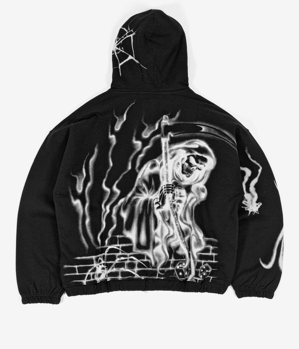 Wasted Paris ATM Boxy Zip-Sweatshirt avec capuchon (black)