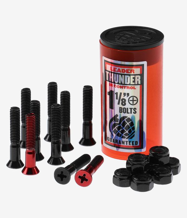 Thunder 1 1/8 Red Hardware Single Set Skateboarding Hardware 