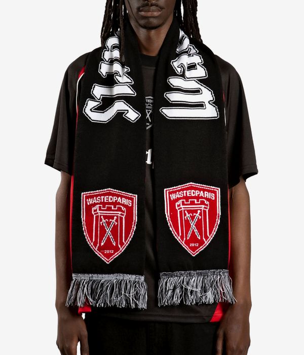 Wasted Paris Rain Football Scarf (red black)