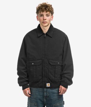 Carhartt WIP Stanton Deerfield Giacca (black stone washed)