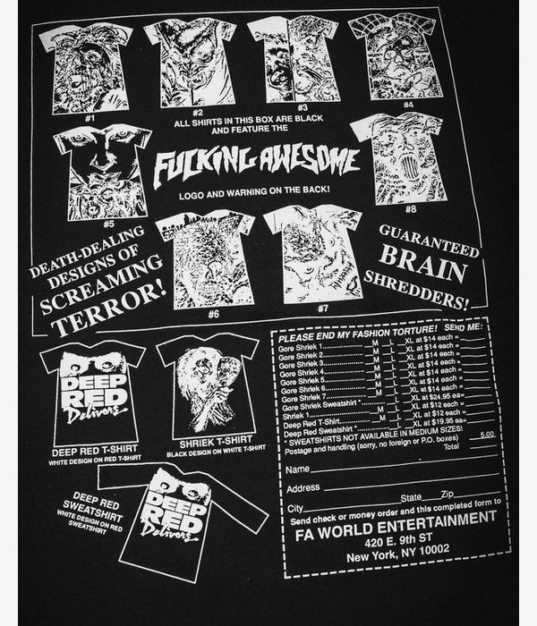 Fucking Awesome Gore Shriek T-Shirt (black)