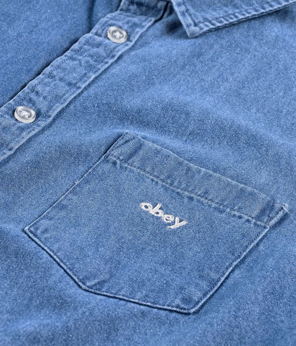 Obey Bigwig Denim Shirt (light indigo)