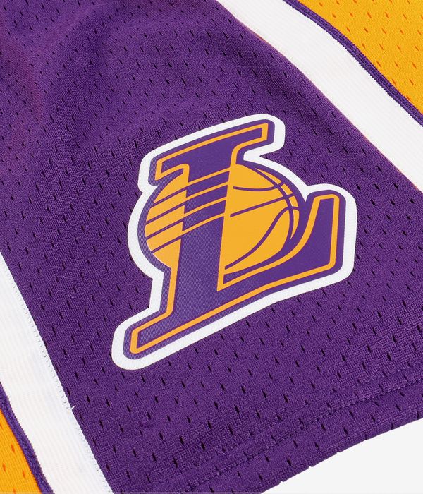 Shop Mitchell & Ness Los Angeles Lakers Game Day Fleece Shorts  SHORAJ19075LAL-PRU purple