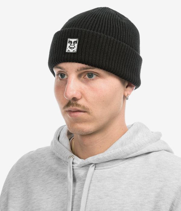 Obey Mid Icon Patch Cuff Beanie black