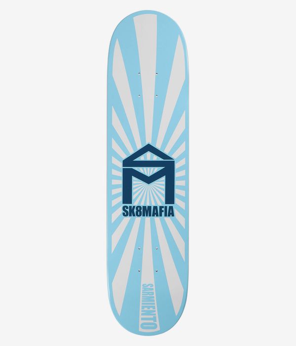 Sk8Mafia Sarmiento Sun 7.75" Skateboard Deck (blue white)