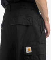 Carhartt WIP Cole Cargo Pant Lane Poplin Broeken (black rinsed)