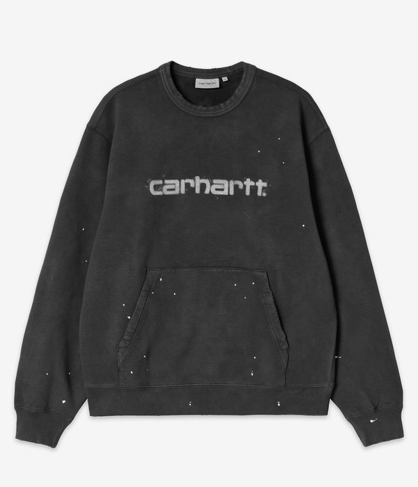 Carhartt WIP Painter Sweatshirt women (black destroy wash splatter)