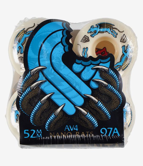 Powell-Peralta Dragons Nano Rat AV4 Asymmetrical Medium Ride Rollen (offwhite) 52 mm 97A 4er Pack