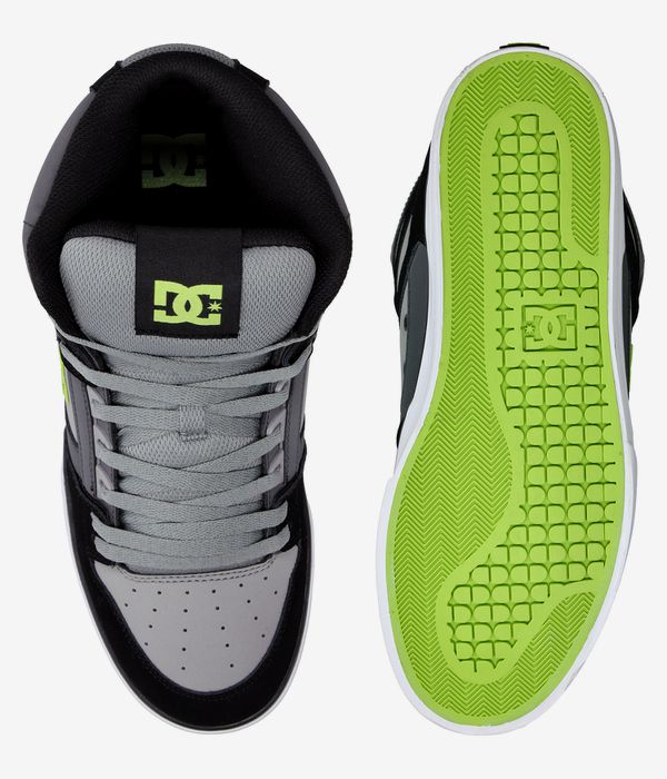 DC Pure High Top WC Shoes (grey black lime)