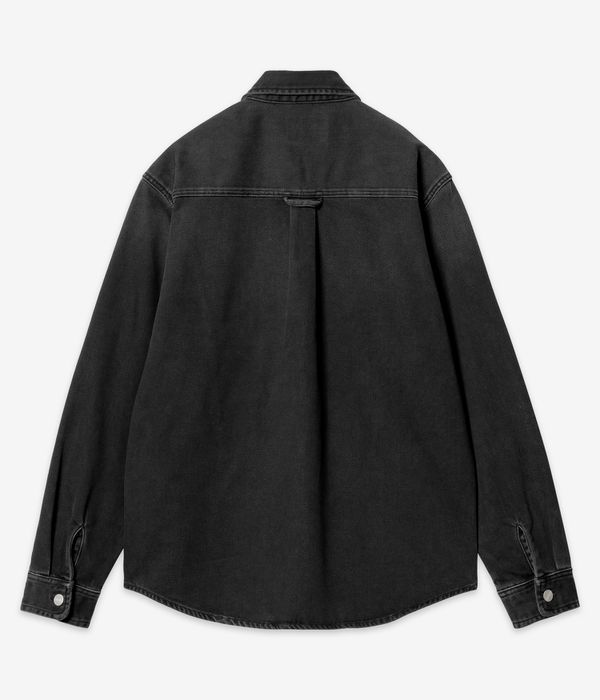 Carhartt WIP Harvey Olympia Shirt Jacket (black dark used wash)