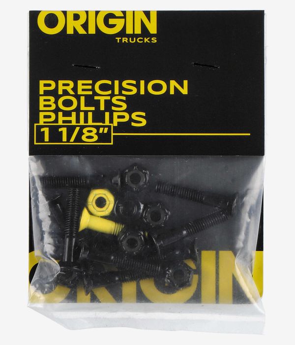 Origin Precision 1 1/8" Montageset (black yellow) Kreuzschlitz Senkkopf