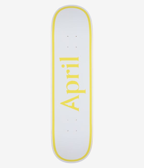 April OG Logo Twin 8.25" Planche de skateboard (yellow white)