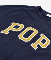 Pop Trading Company Arch Knitted Crewneck Jersey (navy cress green)