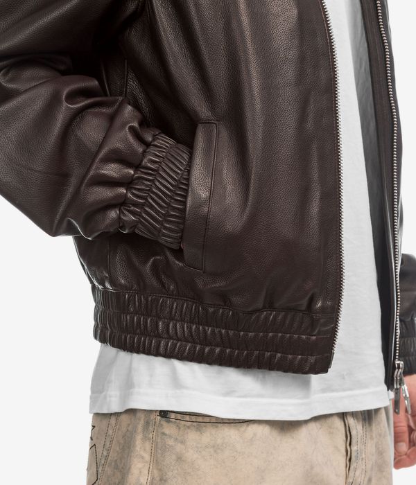HAN KJØBENHAVN Leather Casual Jacket (dark brown)