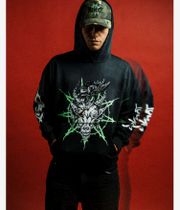 Welcome x Slipknot Ravenous Distressed Sun Fade Hoodie (black fade)