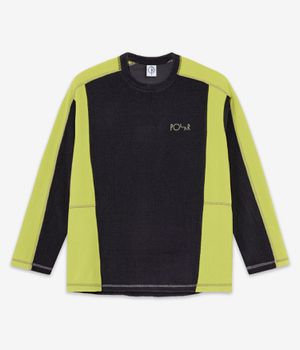 Polar Grid Fleece Sweatshirt (black chartreuse)