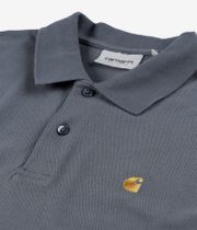 Carhartt WIP Chase Pique Polo-Shirt (cozy blue gold)