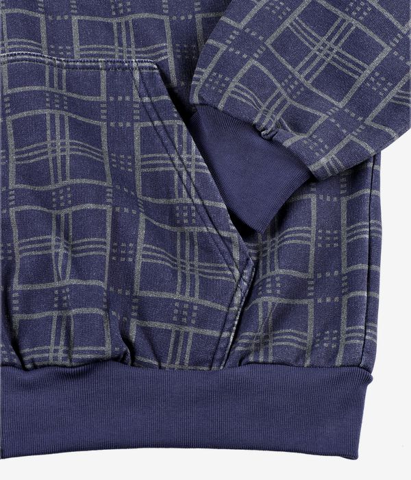 Butter Goods Amplify Zip-Sweatshirt avec capuchon (washed navy plaid)