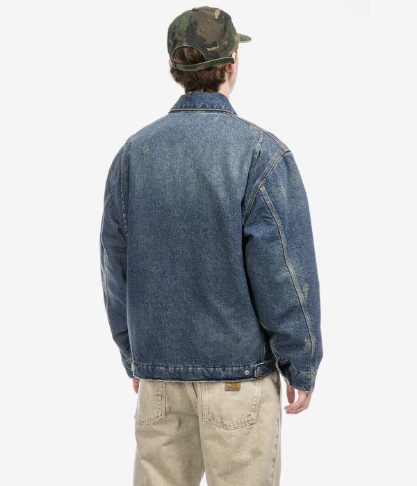 Carhartt WIP OG Detroit Cotton Bradenton Giacca (blue grind wash)