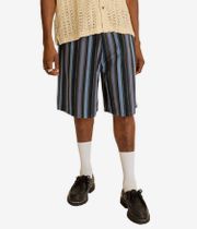 Obey Baja Stripe Baggy Denim Shorts (black multi)