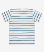 skatedeluxe Striped Organic T-Shirty (white aqua)