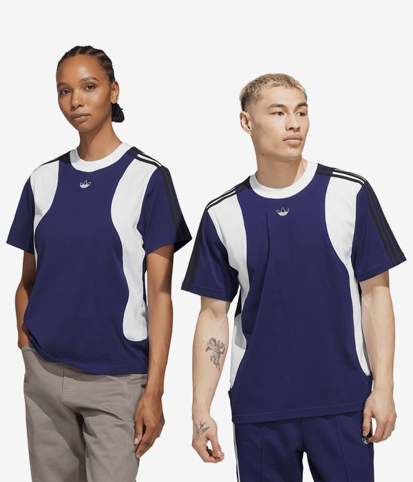 adidas Tyshawn T-shirt (dark blue white)